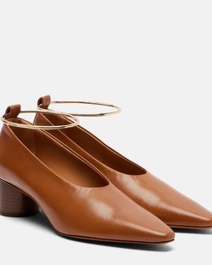 Jil Sander Ring Leather Court Shoes - Brown