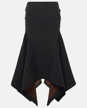 The Attico Skirt With Logo - Black