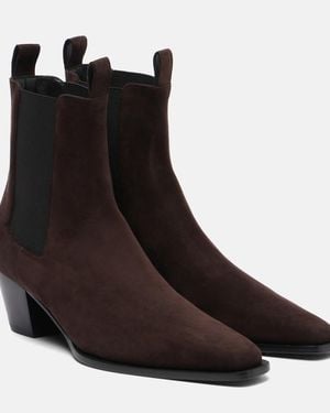 TOTEME City 50 Suede Chelsea Boots - Brown