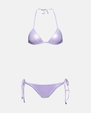 The Attico Bikini Metallizzato - Viola