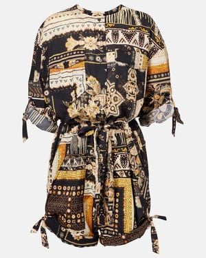 Isabel Marant Niely Printed Cotton Romper - Multicolor