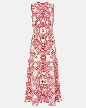 Etro Jacquard Midi Dress - Red