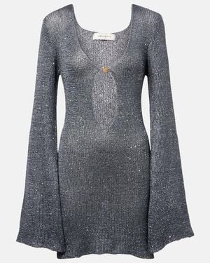 Bananhot Rey Sequined Cutout Minidress - Blue