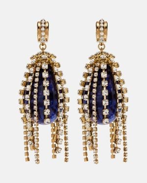 Chloé Crystal-Embellished Drop Earrings - Metallic