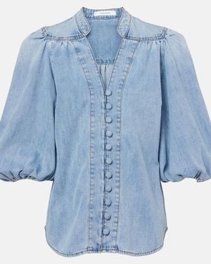 Zimmermann Lucky Denim Blouse - Blue