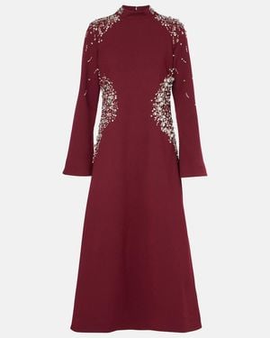 Jonathan Simkhai Odetta Embellished Crepe Midi Dress - Red