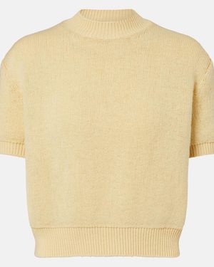 Prada Cashmere-Blend Sweater - Natural