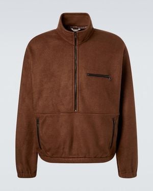 AURALEE Pullover Aus Seiden-Fleece - Braun