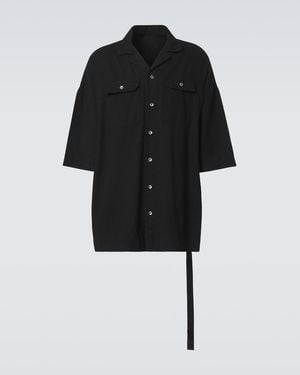 Rick Owens Magnum Tommy Oversized Cotton Shirt - Black