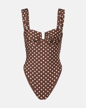 Montce Bella Polka-Dot Swimsuit - White