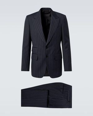 Tom Ford Pinstripe Wool And Mohair Suit - Blue