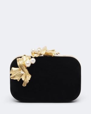 Jimmy Choo Clutch Cloud De Terciopelo Adornado - Negro
