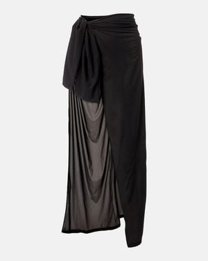 Balmain Pareo De Playa Semitransparente - Negro