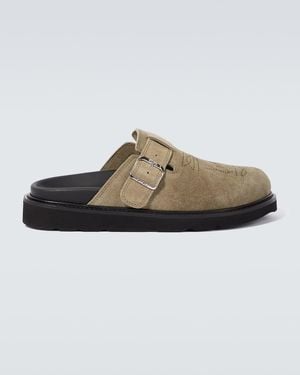 KENZO Slippers Matto aus Veloursleder - Natur
