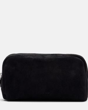 The Row Clutch Astra Small Aus Veloursleder - Schwarz
