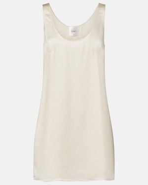 Leset Barb Satin Minidress - Natural