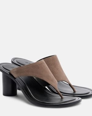 A.Emery Hardie Suede Thong Sandals - Brown