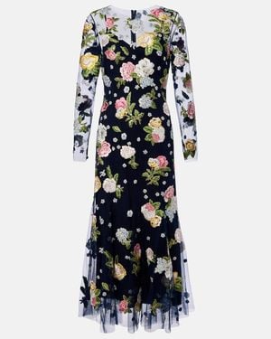 Carolina Herrera Embroidered Cocktail Dress - Black