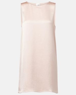 Leset Barb Satin Minidress - Pink