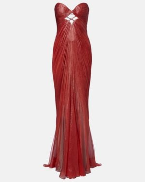 Maria Lucia Hohan Robe Rachel Aus Seidenmusselin - Rot