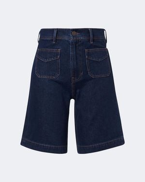 Veronica Beard Carter Denim Bermuda Shorts - Blue