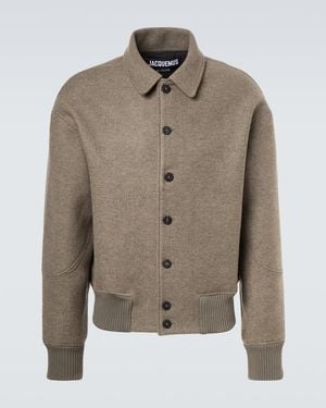 Jacquemus Virgin Wool Blouson Jacket - Green