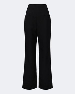Alaïa Wool Straight Pants - Black