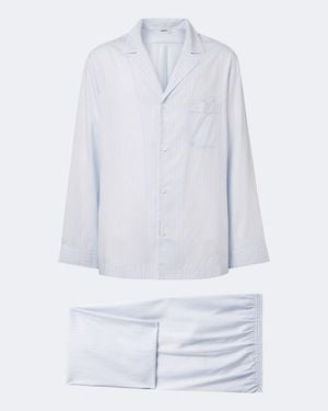 Zimmerli of Switzerland Pigiama Gessato - Bianco