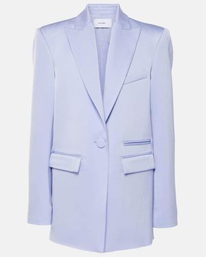 Alex Perry Satin Crepe Blazer - Blue