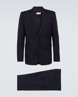 Dries Van Noten Single-Breasted Wool Suit - Blue
