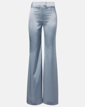 Galvan London Julianne High-Rise Wide-Leg Trousers - Blue