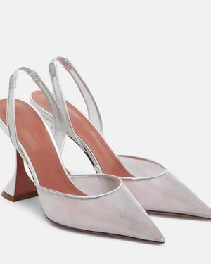AMINA MUADDI Holli Mesh Slingback Court Shoes - Pink