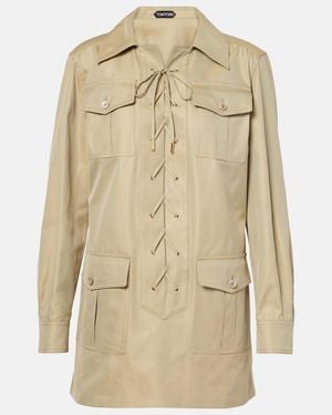 Tom Ford Twill Blouse - Natural