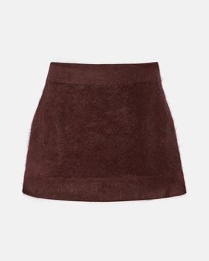 Dorothee Schumacher Fluffy Statement Wool-Blend Miniskirt - Red