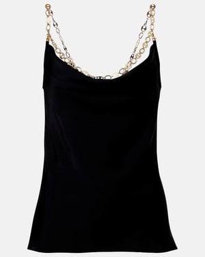 Rabanne Chain-Detail Top - Black