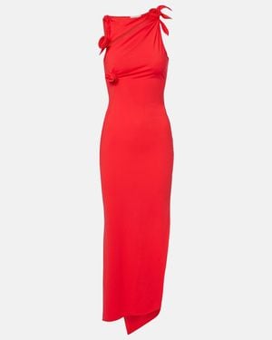 Coperni Vestido Largo De Jersey Asimetrico - Rojo