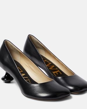 Loewe Petite Toy Court Shoes With A Darling Lacquered Heel - Black