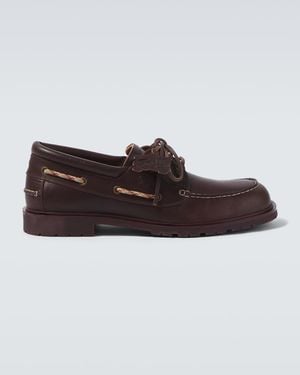 Burberry Segelschuhe Aus Leder - Braun