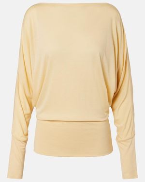 TOTEME Draped Jersey Top - Natural