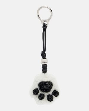 Loewe Charm Para Bolso Paw De Borrego Y Piel - Blanco