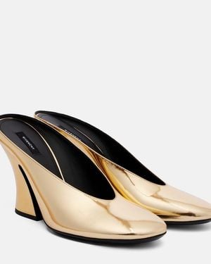 Givenchy Mules Sculpted 95 Aus Metallic-Leder - Schwarz