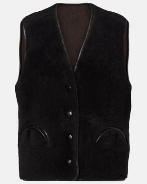 Blazé Milano Gliss Shearling Vest - Black