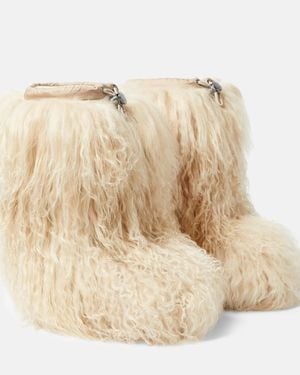 Bogner Les Arcs Shearling Snow Boots - Natural
