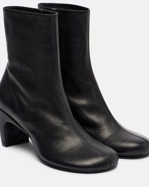 Dries Van Noten Botines 65 De Piel - Negro