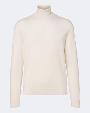 Slowear Rollkragenpullover Aus Schurwolle - Weiß