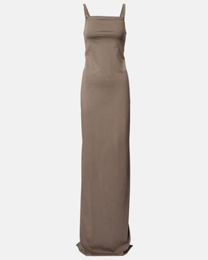 Rick Owens Temple Cotton Maxi Dress - Natural