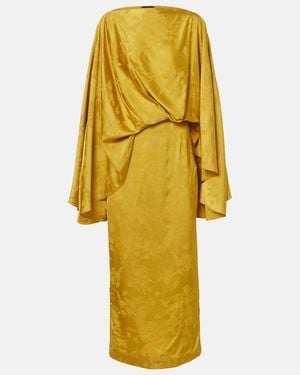 Taller Marmo Eolia Primavera Jacquard Midi Dress - Yellow