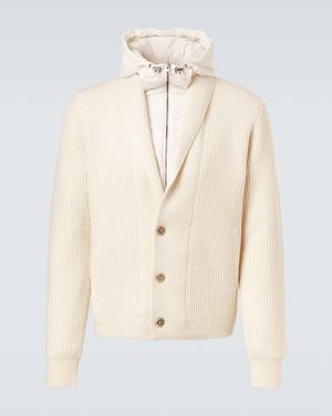 Herno Cardigan Aus Rippstrick - Natur