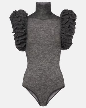 Alaïa Body En Mezcla De Lana Y Mohair - Gris