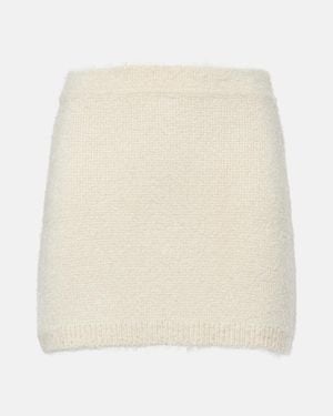 KHAITE Darrion Silk And Cashmere Miniskirt - Natural